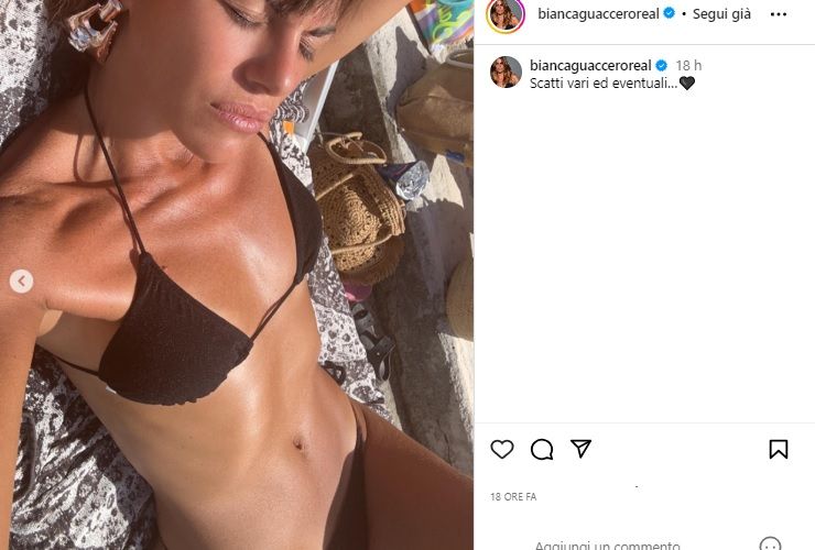 Bianca Guaccero bikini invisibile