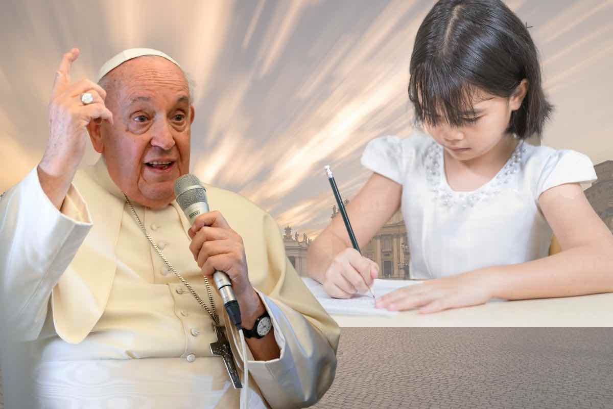 una bambina scrive una lettera a papa francesco