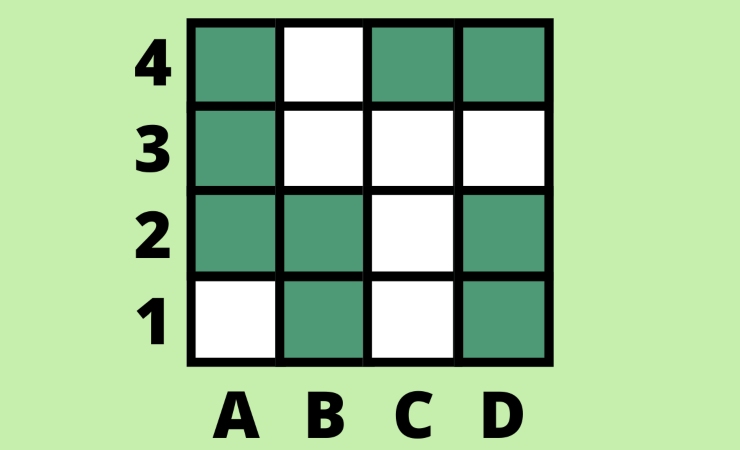 Test quadrato verde