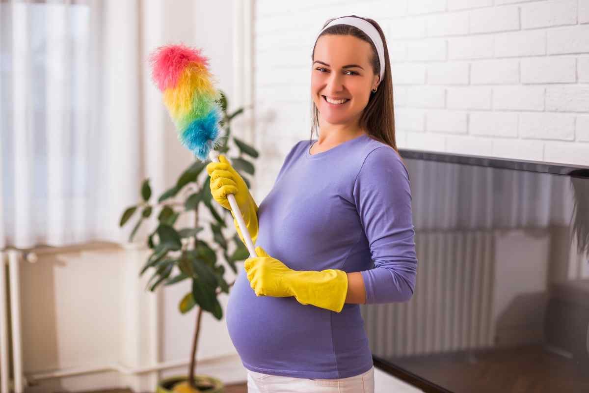 Pulizie casa gravidanza: attenzione